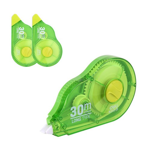 델리 수정테이프 5mm x 30m EH21301, 그린, 3개