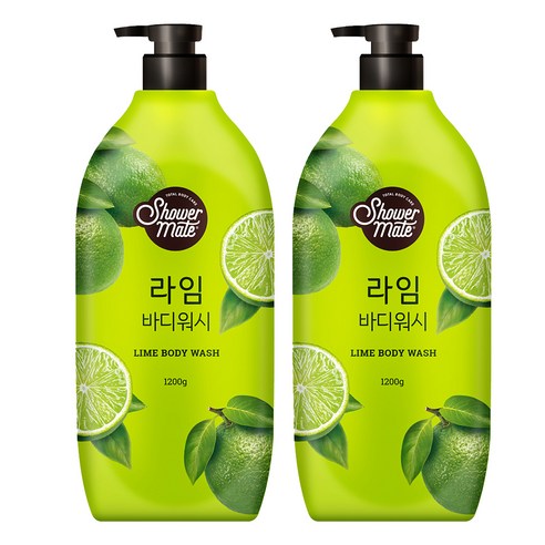 샤워메이트 내추럴 바디워시 라임, 2개