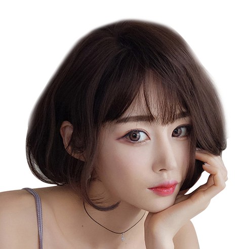7월의황후 여성 단발 보브컷 전체 가발, 딥브라운, 1개