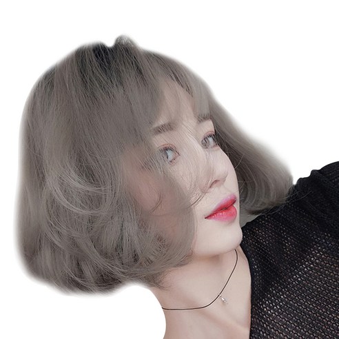 7월의황후 여성 단발 보브컷 전체 가발, 네츄럴 애쉬, 1개