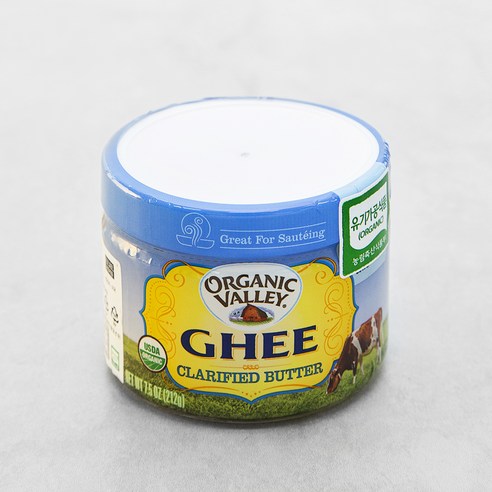 오가닉밸리 유기가공식품인증 기 버터 212g 고소한 신선함과 향미가 담긴 유기농 버터