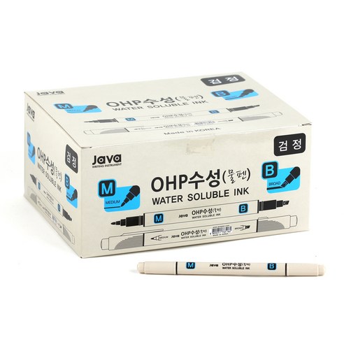 자바펜 OHP 수성사인펜 MB, 검정, 144개