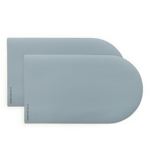 퍼니메이드 가죽 테이블매트 러너 다이닝 2p, 스톤블루, 45 x 26 cm