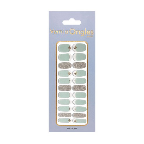 베르니아옹글스 리얼 젤네일 스티커 22p + 파일 + 알콜솜 세트, V-57 비즈 유니버셜, 1세트