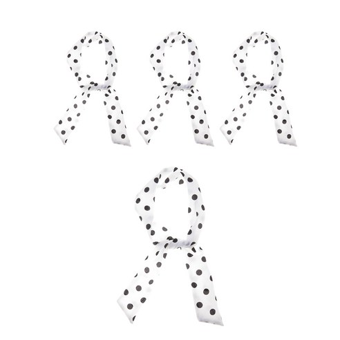 리빙다 멀티패션 스카프, 땡땡이화이트, 4개
