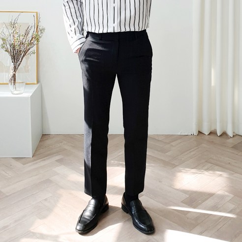 더클래식 남성용 테이퍼드핏 기본 일자 슬랙스