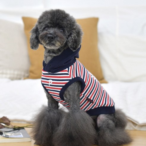 퍼피아 캡틴 반려동물 티셔츠, 네이비
