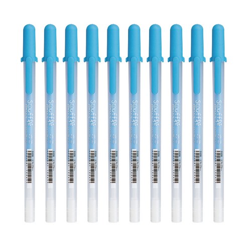 SAKURA 겔리롤 수플레 젤잉크펜 0.8mm, 블루, 10개