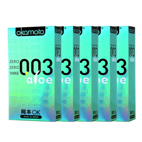 오카모토 [NO-808]오카모토 초박형 003알로에 일반형 콘돔, 10개입, 5개