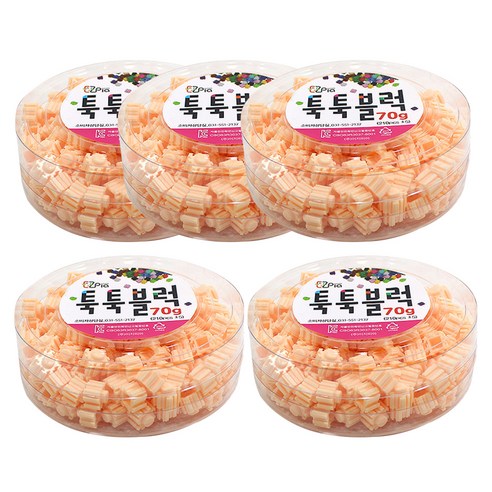 이지피아 툭툭 블럭 리필 70g 5p, 살구