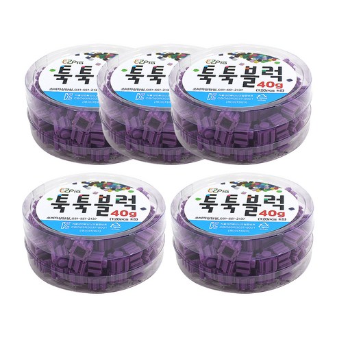 이지피아 툭툭 블럭 리필 40g 5p, 보라