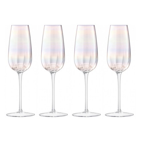 LSA 펄 샴페인 플루트 진주, 250ml, 4개
