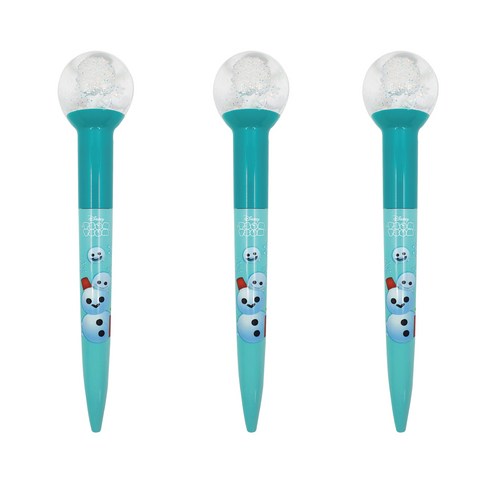 디즈니 썸썸 겨울왕국 반짝반짝 빛나는 워터볼 라이트펜, 눈, 3개