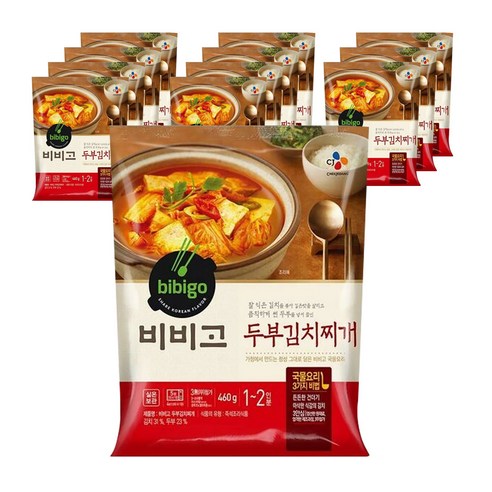 비비고 두부 김치찌개, 460g, 12개