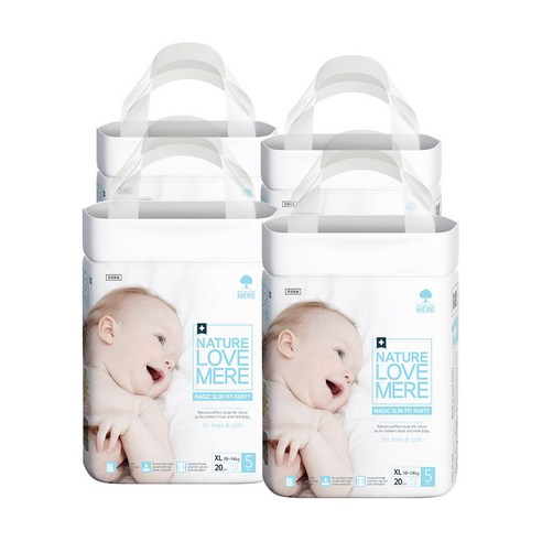 네이쳐러브메레 매직 슬림 핏 팬티형 기저귀 특대형(10~14kg), 80매