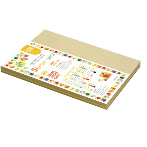 PAPERCULTURE 스타일리쉬 노멀 혼합색지 04 Yellow Tone 80g, 8절, 90개