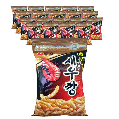 농심 매운새우깡, 90g, 20개