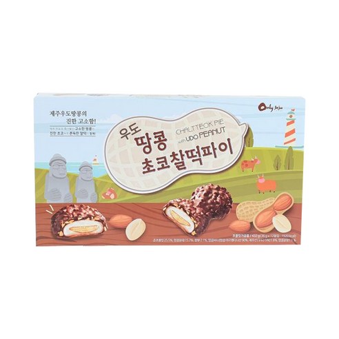 우도 땅콩 초코 찰떡파이, 1개, 432g