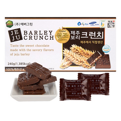 에버그린 제주 보리 크런치 40p, 240g, 1개