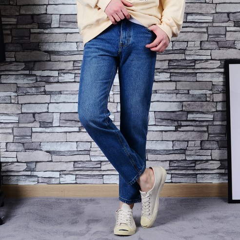 타운클로 남성용 레귤러 테이퍼드 청바지