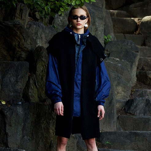 얼킨 COLLECTION LABEL HYBRID KNIT TRACK JACKET