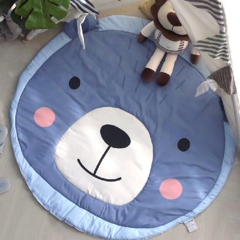 블라블라 순면 러그, 베어 블루