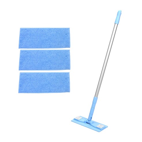 에이클린 밀대 청소기 스카이 소형 25cm + 분섬사 패드 블루 3p 세트, 1세트