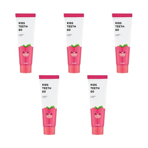 라비킷 키즈티스60 저불소 유아치약, 60g, 5개