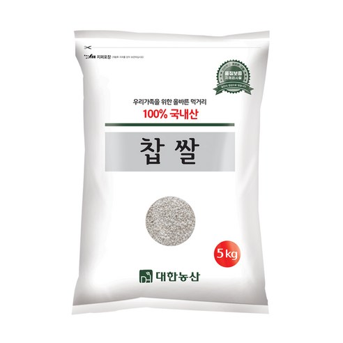 대한농산 찹쌀, 5kg, 1개