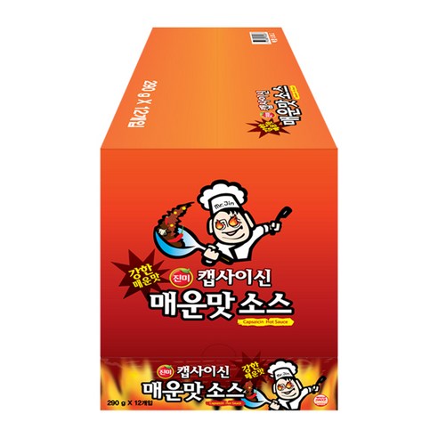 진미 캡사이신 매운맛 소스, 290g, 12개