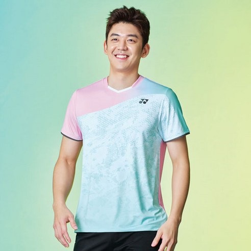 요넥스 남성용 배드민턴 라운드 티셔츠 201TS025M