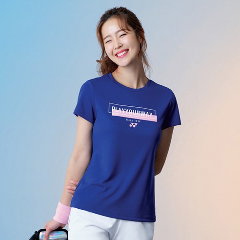 요넥스 여성용 라운드 반팔 티셔츠 209TR006F