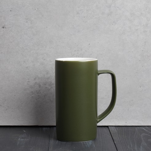 레트로 무광 톨머그 500ml, Green, 1개