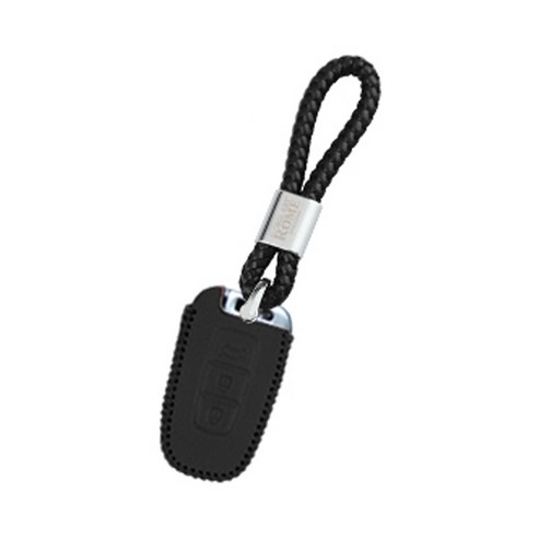 아트로마페루찌 스마트 키 케이스 컴팩트 현대 기아자동차 4번, 블랙 + 레드 스티치