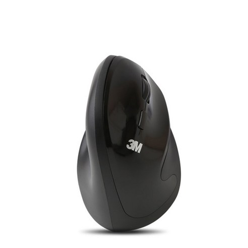 쓰리엠 ERGONOMIC DESIGN 버티컬 무소음 무선 마우스 VM300, 블랙
