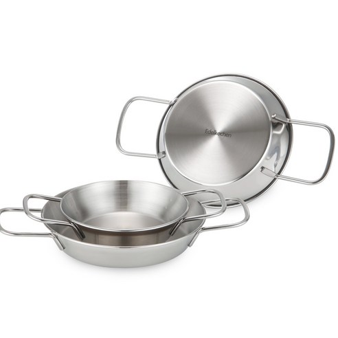 에델코첸 빠에야 프라이팬 세트 3개, 팬 14cm + 16cm + 18cm