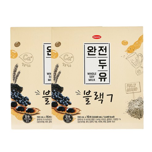전두유 한미 완전두유 블랙7, 190ml, 32개