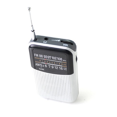 롯데알미늄 핑키7 휴대용 라디오 100g, Pingky-7, silver