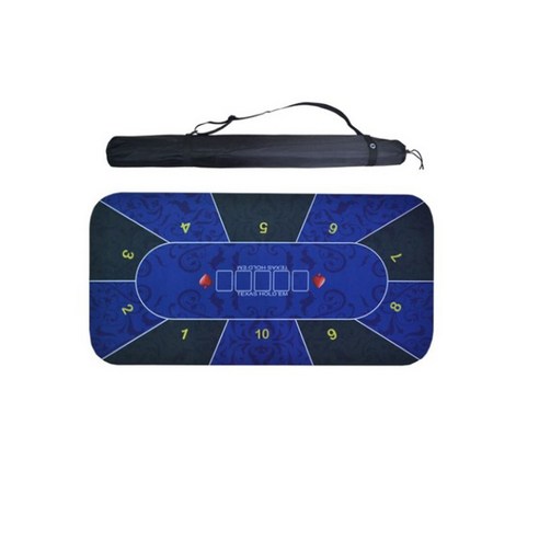 후니갬블 홀덤 게임 매트 1.8 x 0.9 m + 보관가방, 블루