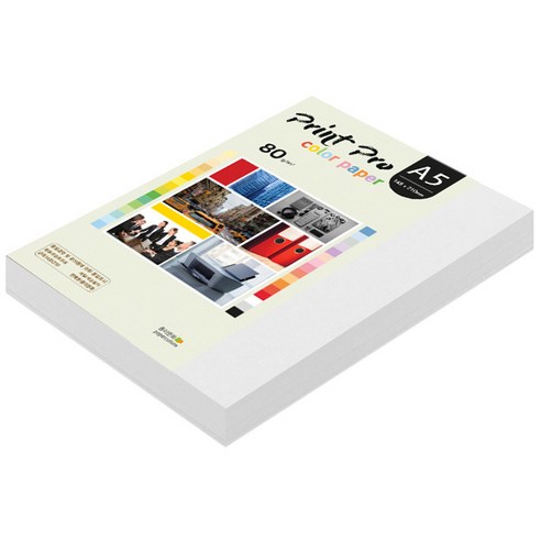 종이문화 프린트 프로 칼라 복사용지 No 30 스노우화이트 80g, A5, 250개