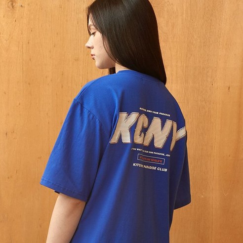 키치니 여성용 글리치 반팔 티셔츠