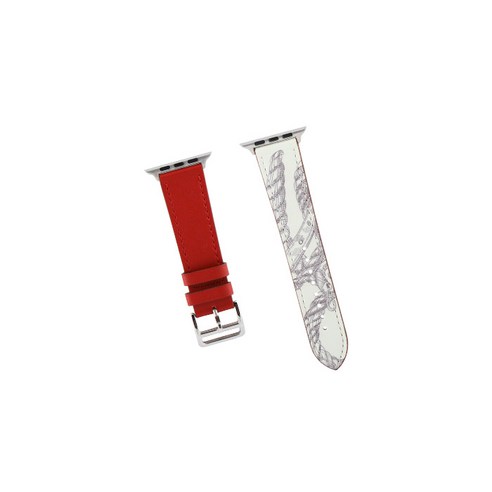 비쉐르 애플워치 3/4/5 로프픽 레더 밴드 (38/40mm 호환 가능), 레드, 1세트