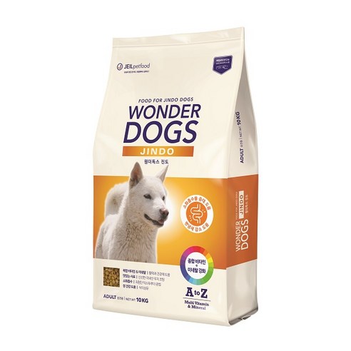어덜트 원더독스 진도 건식사료, 곡물, 10kg
