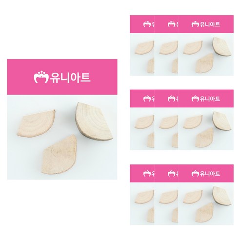 유니아트 천연나무조각, 52번, 10개