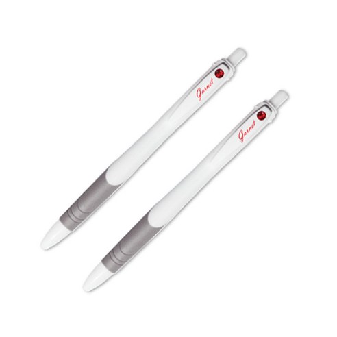 제브라 럭키 스톤 탄생석 볼펜 0.7mm, 1월 가넷, 2개