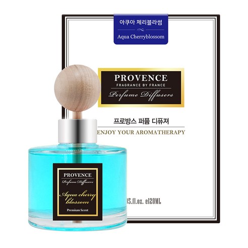 더허브샵 프로방스 퍼퓸 차량용 디퓨저 120ml, 아쿠아 체리블라썸향, 1개