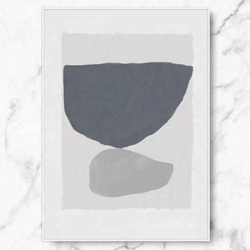 RYMD grey composition 메탈 액자, 화이트