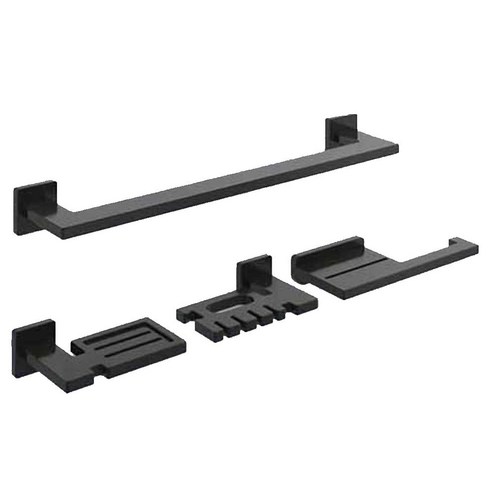 바스앤바스 마사 인조대리석 욕실 사각 악세서리 4종세트 MS-600BP, 블랙펄, 1세트