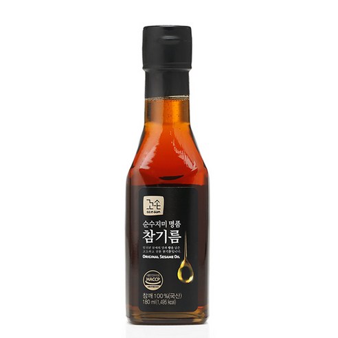 꼬손 순수지미 명품 참기름, 1개, 180ml