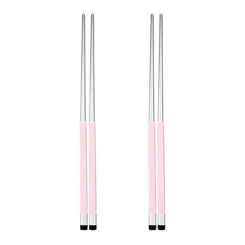 보겐 국산 스퀘어 투톤 샤틴 젓가락, 핑크, 젓가락 2개